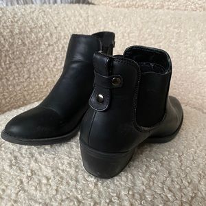 Short black ankle boots